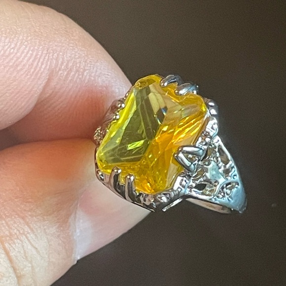 Yellow citrine S925 silver ring - Picture 7 of 9